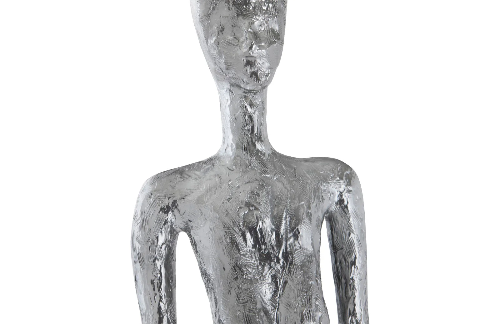 Phillips Collection Lottie Sculpture, Resin, Liquid Silver - Image 6