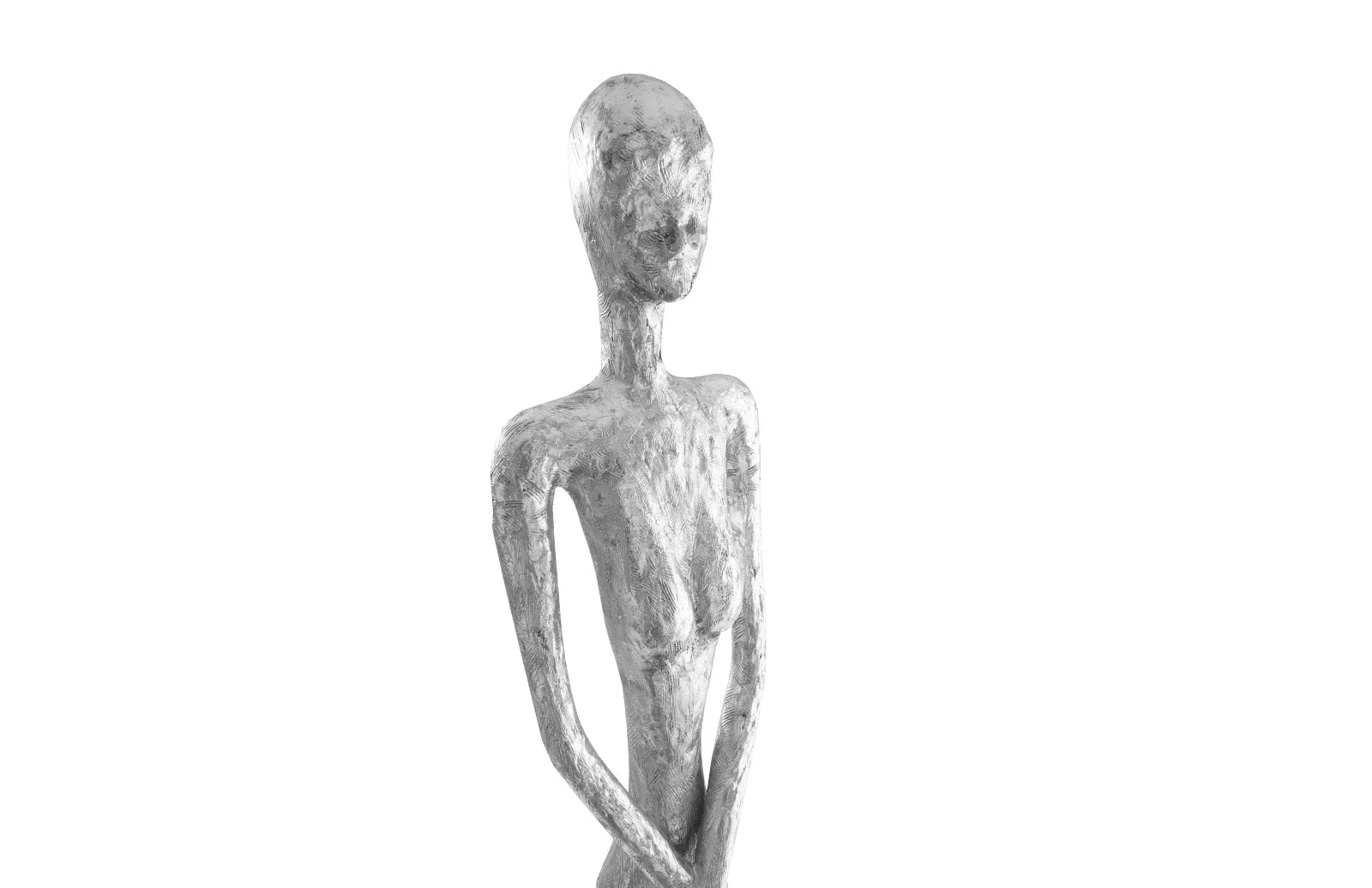 Phillips Collection Lottie Sculpture, Resin, Silver Leaf - Image 3