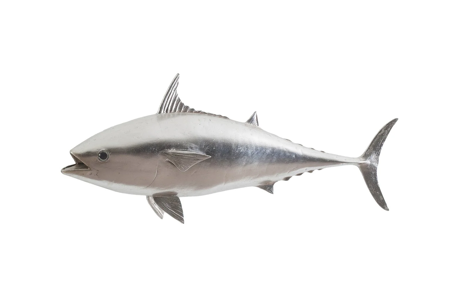 Phillips Collection Mackerel Fish Wall Sculpture, Resin, Silver Leaf