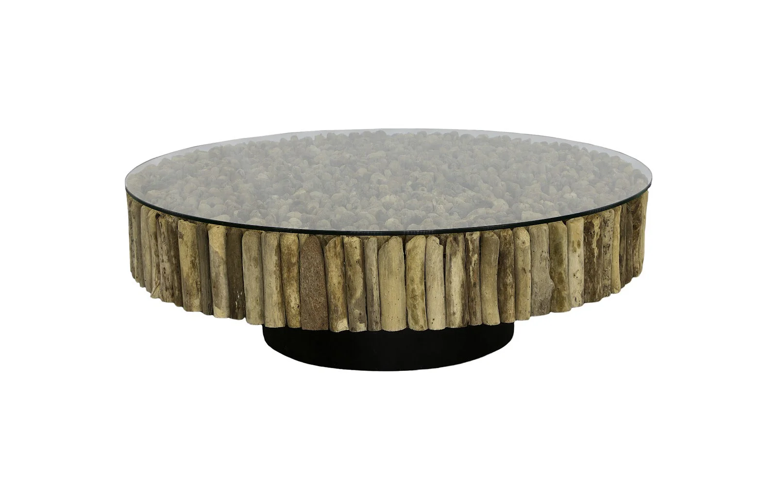 Phillips Collection Manhattan Coffee Table, Round, with Glass