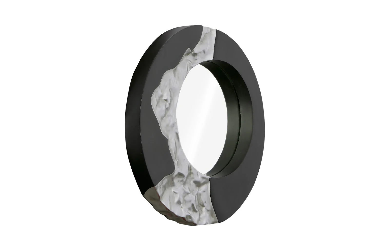 Phillips Collection Mercury Mirror, Black, Silver Leaf - Image 2