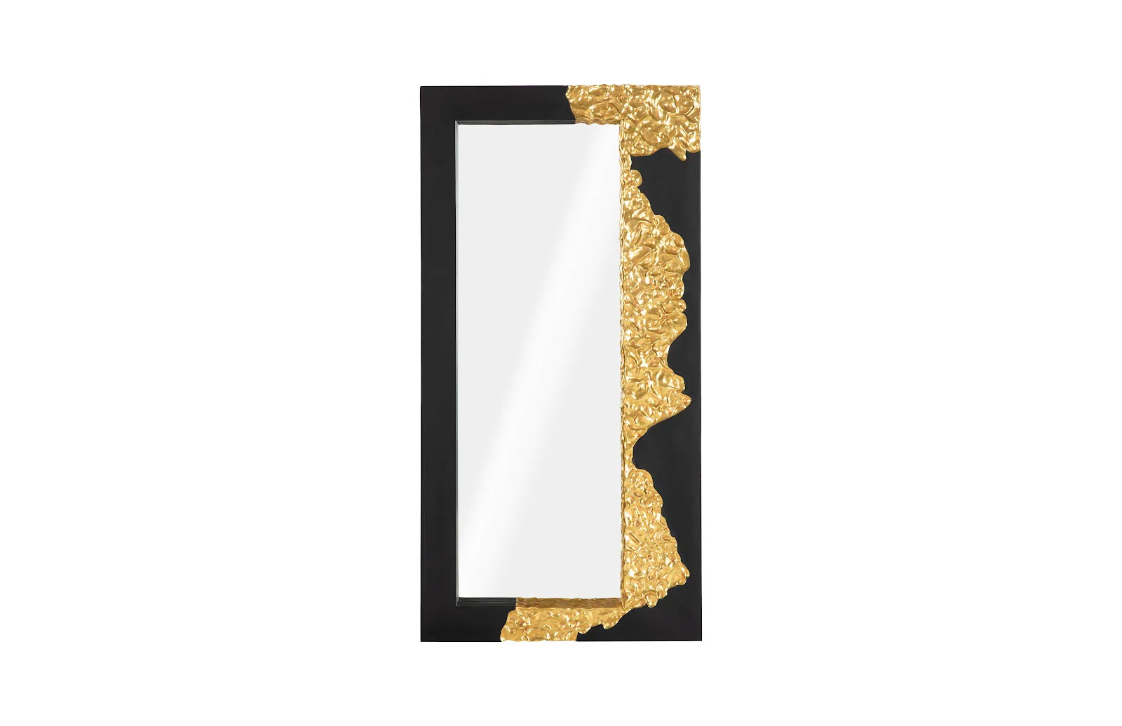 Phillips Collection Mercury Mirror, Rectangle, Black, Gold Leaf