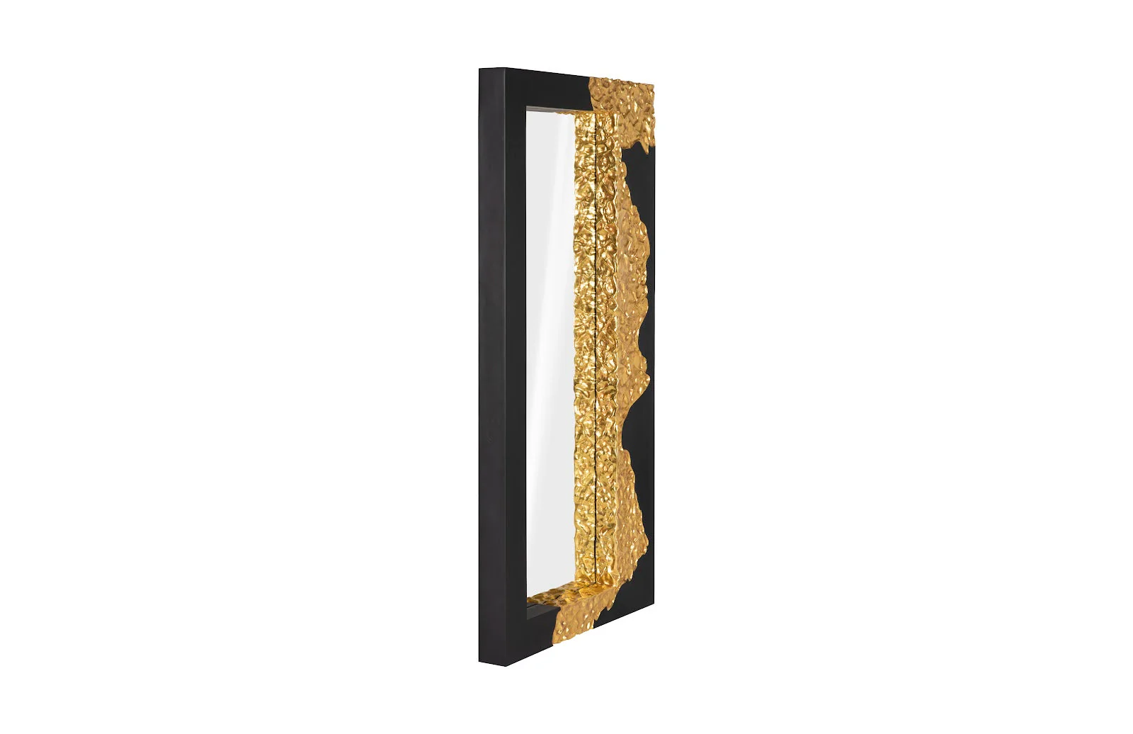 Phillips Collection Mercury Mirror, Rectangle, Black, Gold Leaf - Image 2