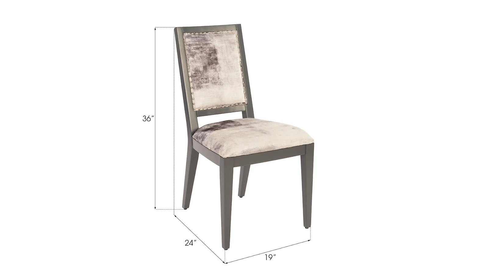 Phillips Collection Mesmerize Dining Chair, Mist Gray, Gray Wooden Legs - Image 7