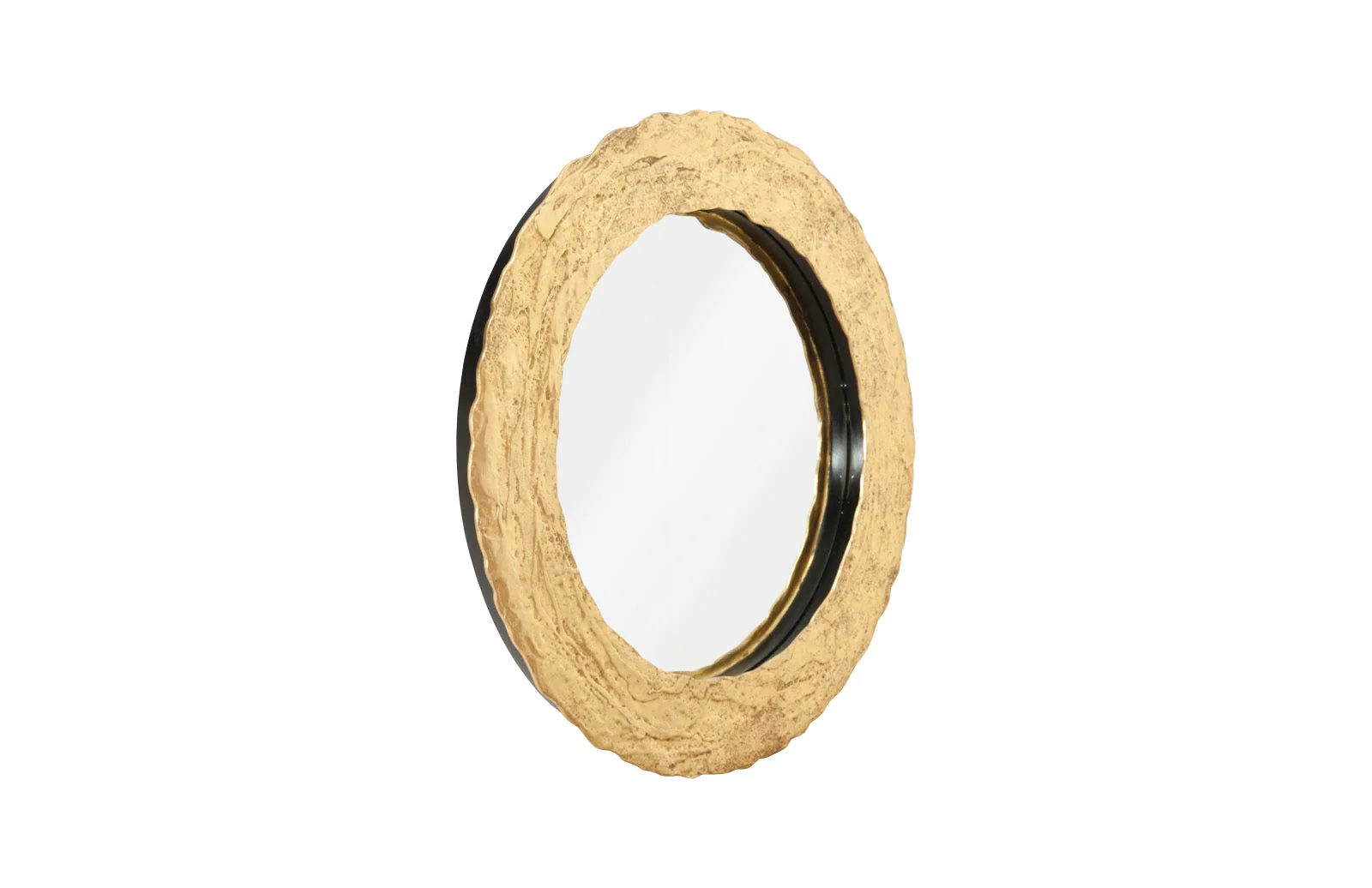 Phillips Collection Molten Mirror, Round, Gold Leaf - Image 3
