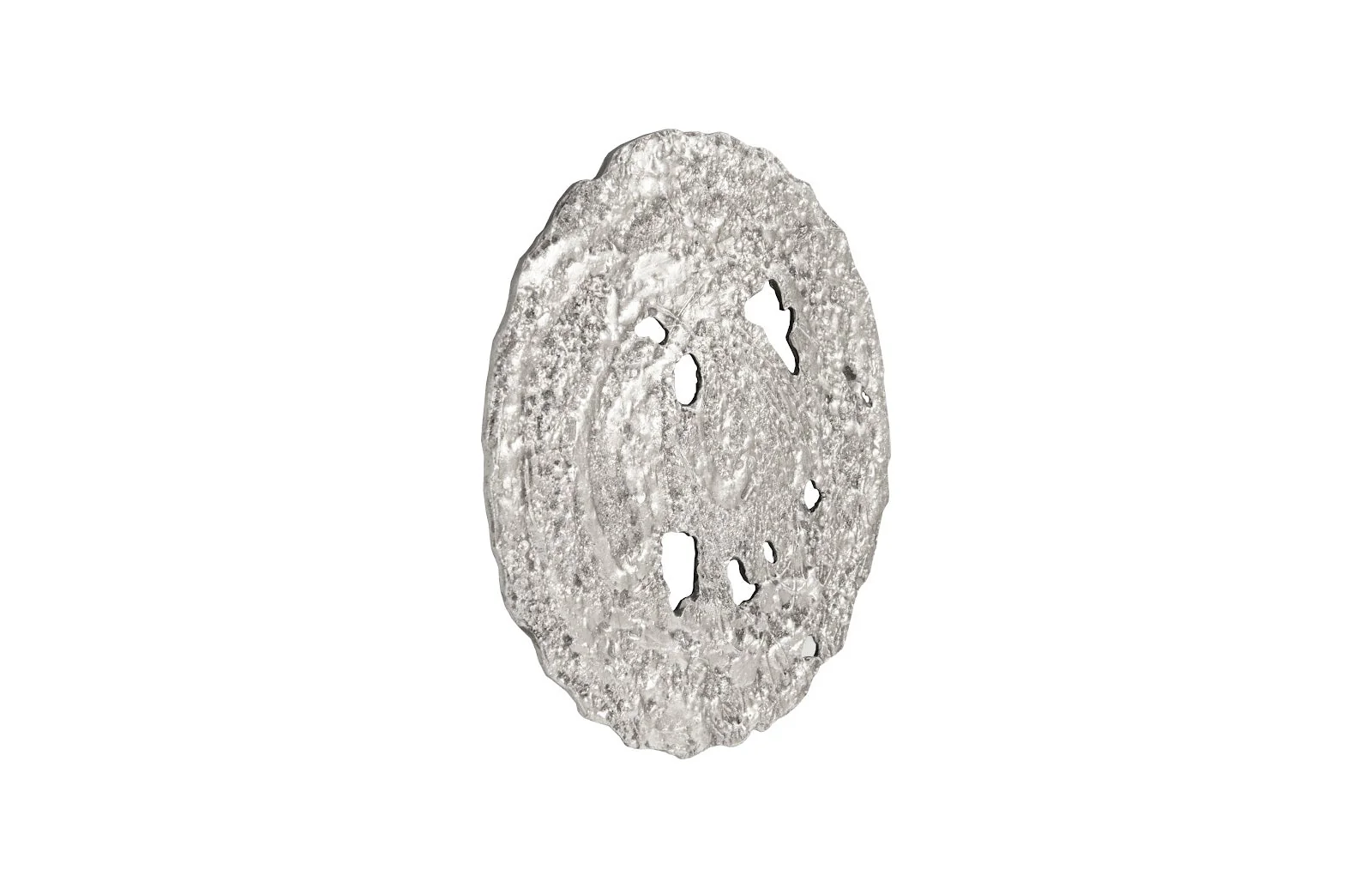 Phillips Collection Molten Wall Disc, Small, Silver Leaf - Image 2
