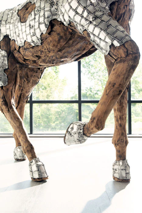 Phillips Collection Mustang Horse Armored Sculpture, Galloping - Image 6