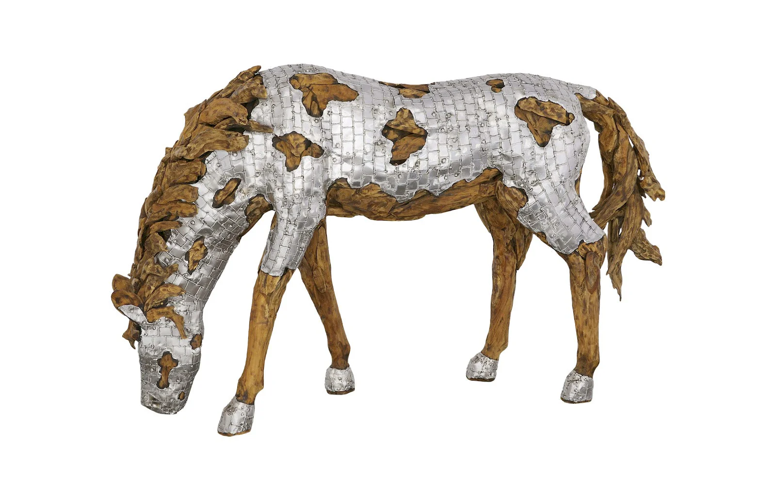 Phillips Collection Mustang Horse Armored Sculpture, Grazing