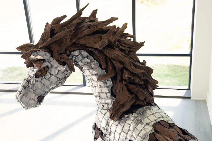 Phillips Collection Mustang Horse Armored Sculpture, Standing - Image 5