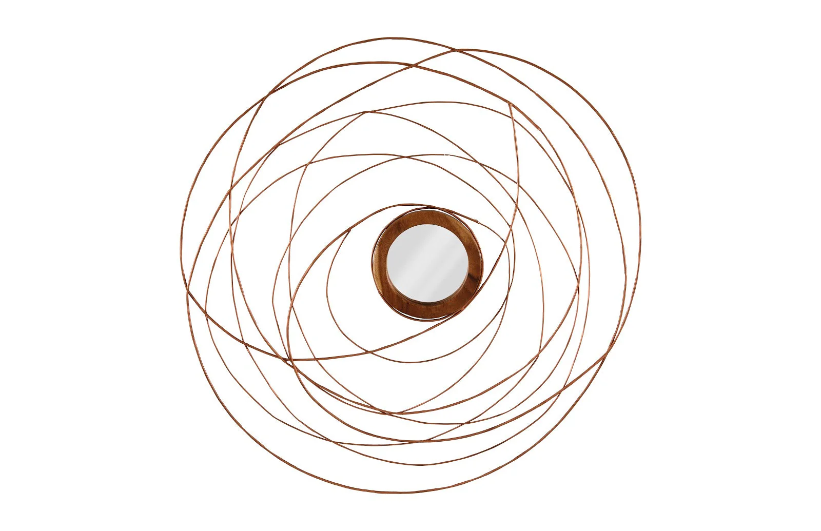 Phillips Collection Nest Mirror, Chamcha Wood/Wire, Copper, SM