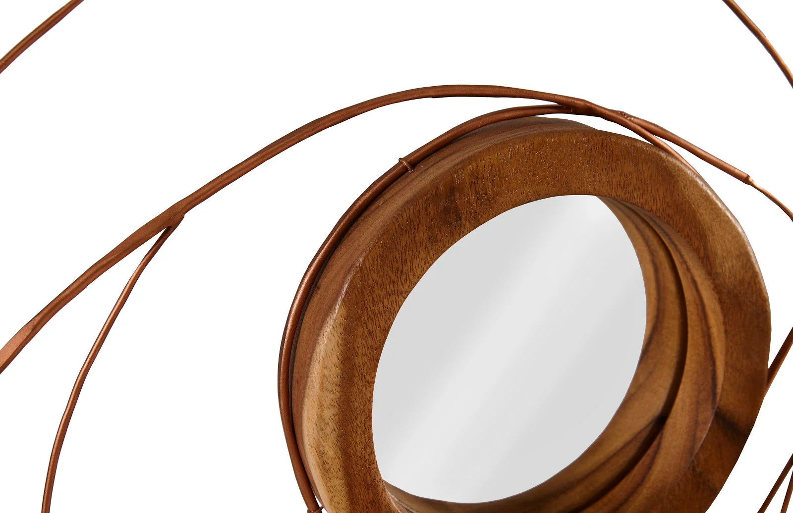 Phillips Collection Nest Mirror, Chamcha Wood/Wire, Copper, SM - Image 3
