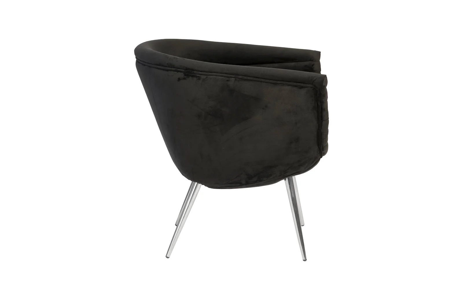 Phillips Collection Nouveau Club Chair, Black, Stainless Steel Legs - CLOSEOUT - Image 3