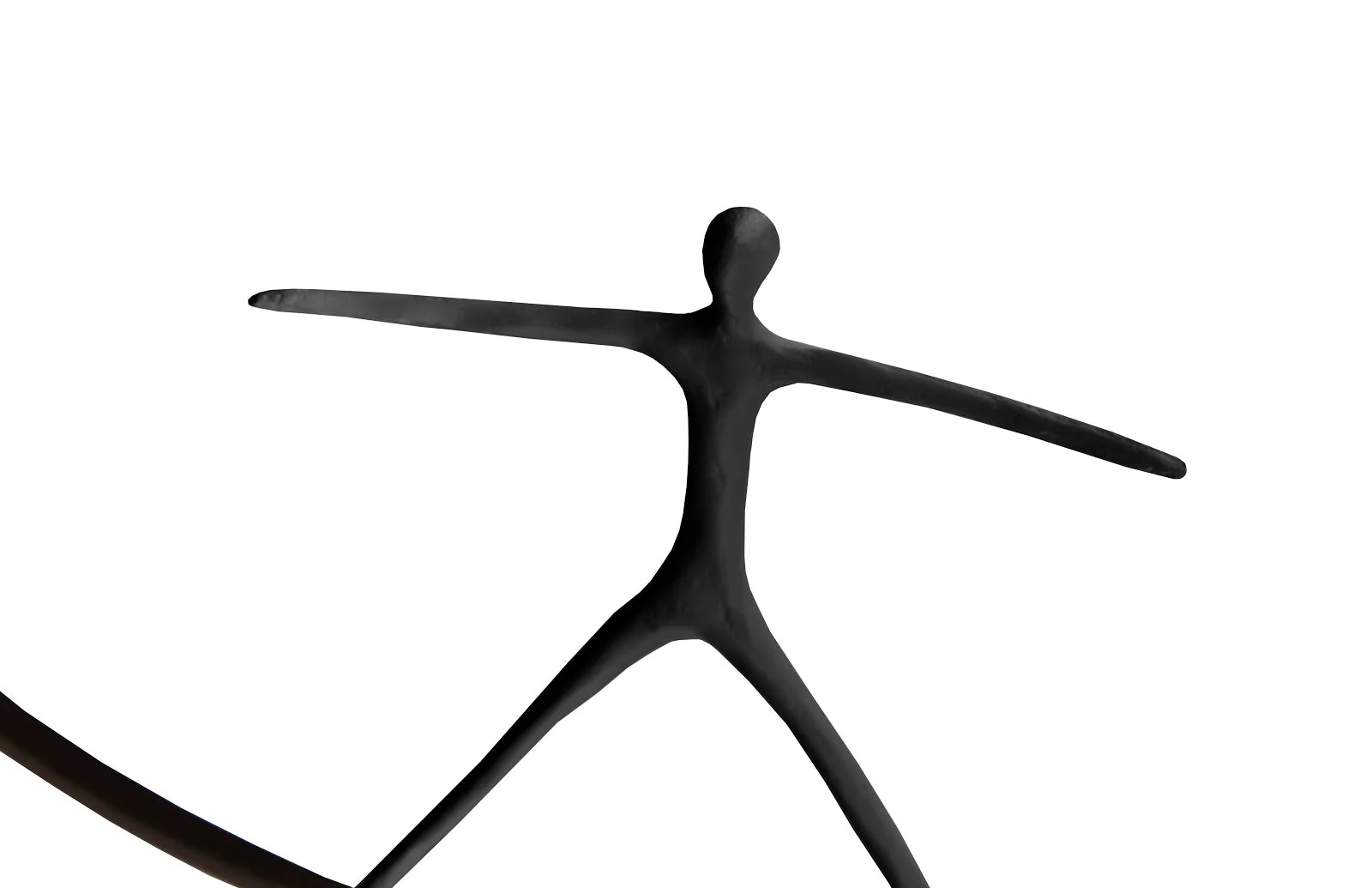 Phillips Collection Olympic Figure in Iron Ring, Black, Rust, Style B - Image 3