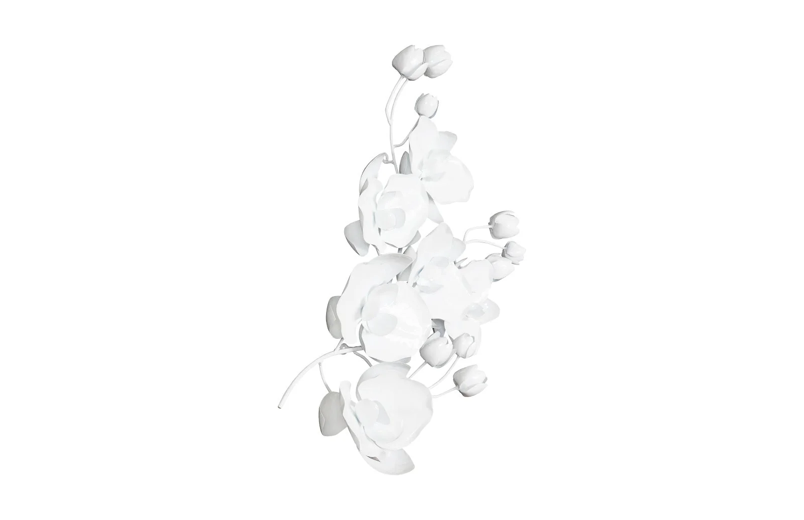 Phillips Collection Orchid Sprig Wall Art, Medium, Metal, White - Image 4