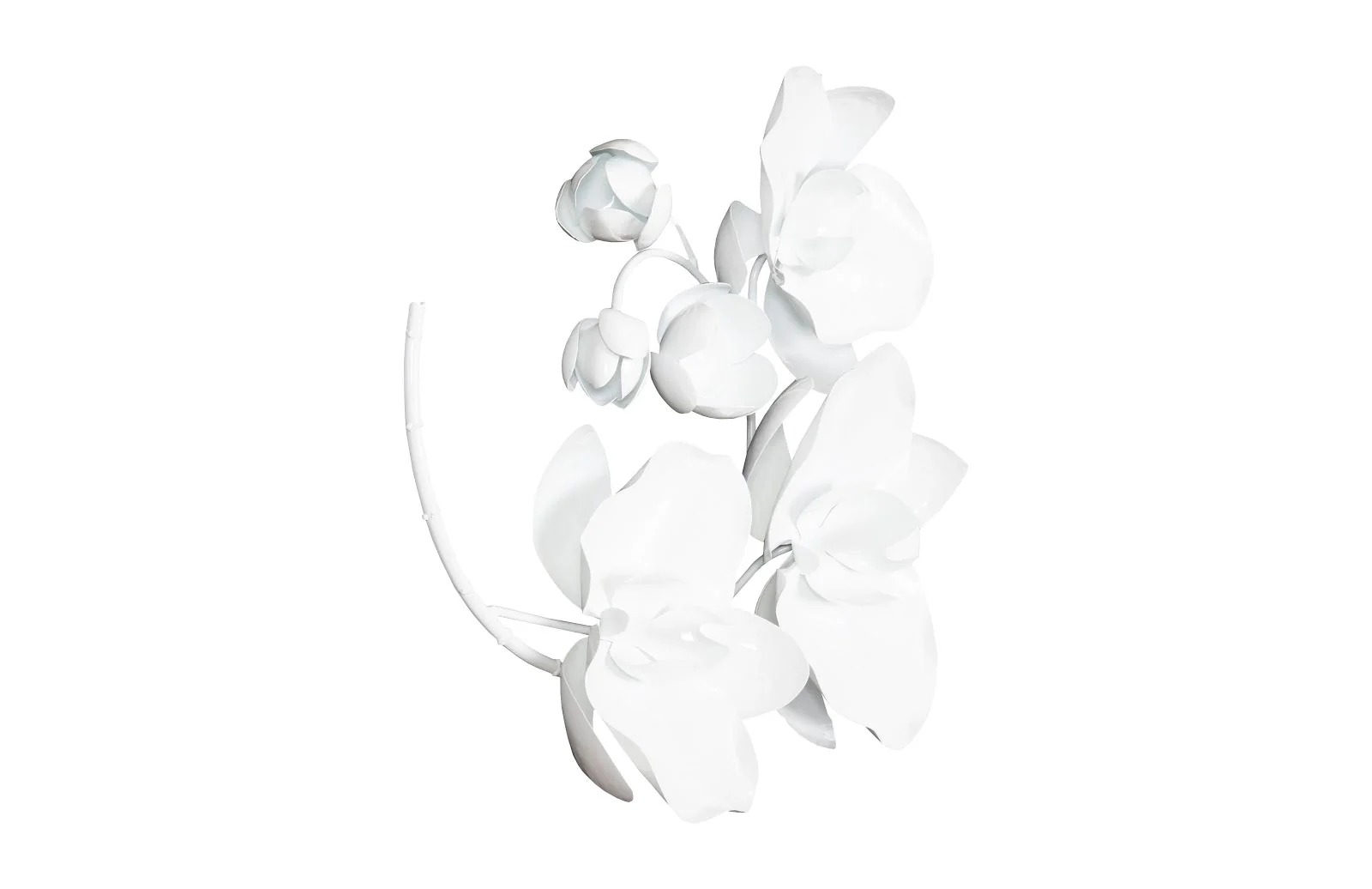 Phillips Collection Orchid Sprig Wall Art, Small, Metal, White - Image 4