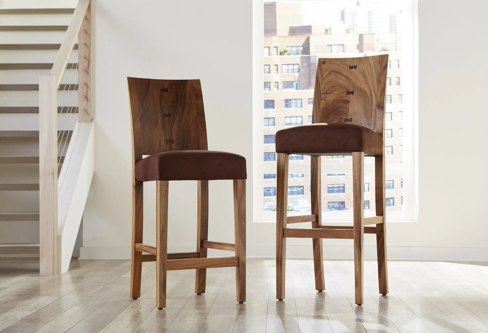 Phillips Collection Origins Counter Stool, Chamcha Wood, Natural - Image 2