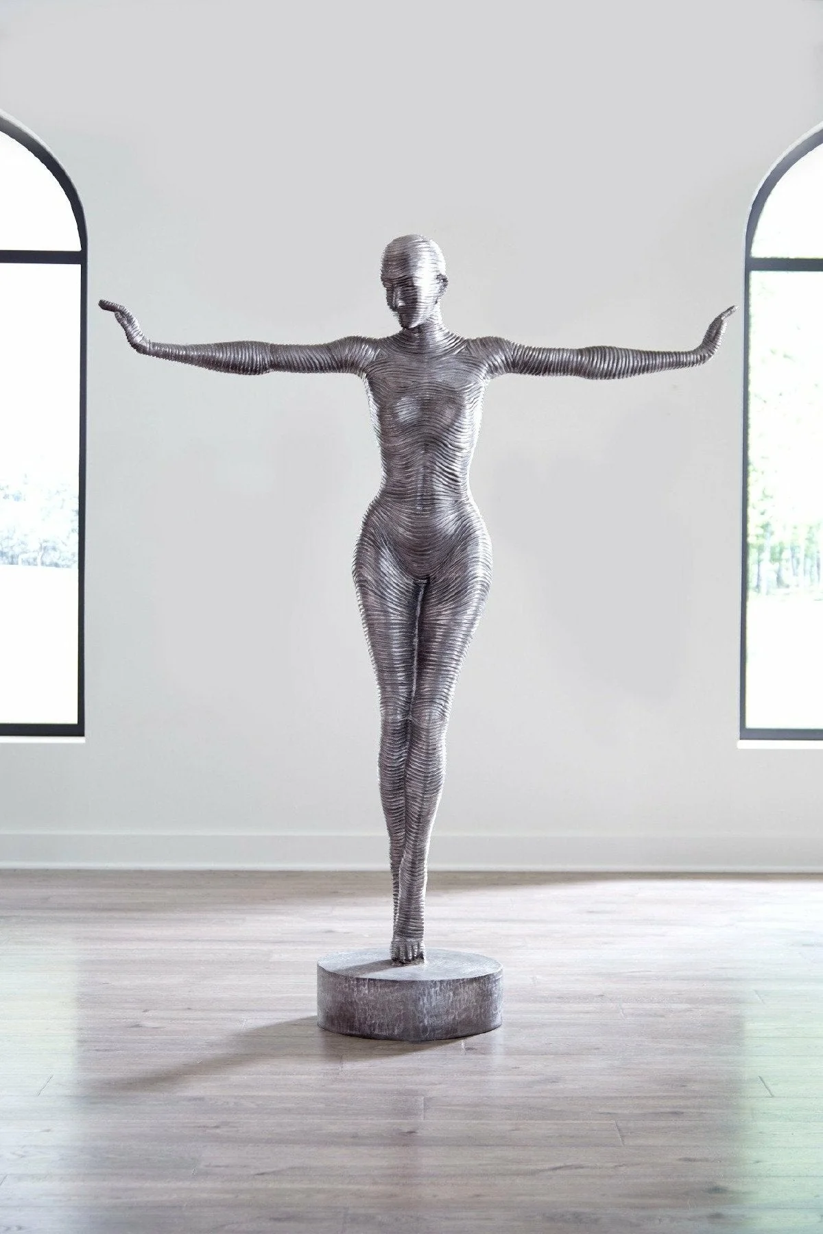 Phillips Collection Outstretched Arms Standing Sculpture, Aluminum - Image 2