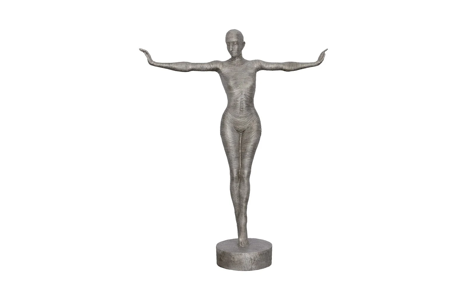 Phillips Collection Outstretched Arms Standing Sculpture, Aluminum - Image 3