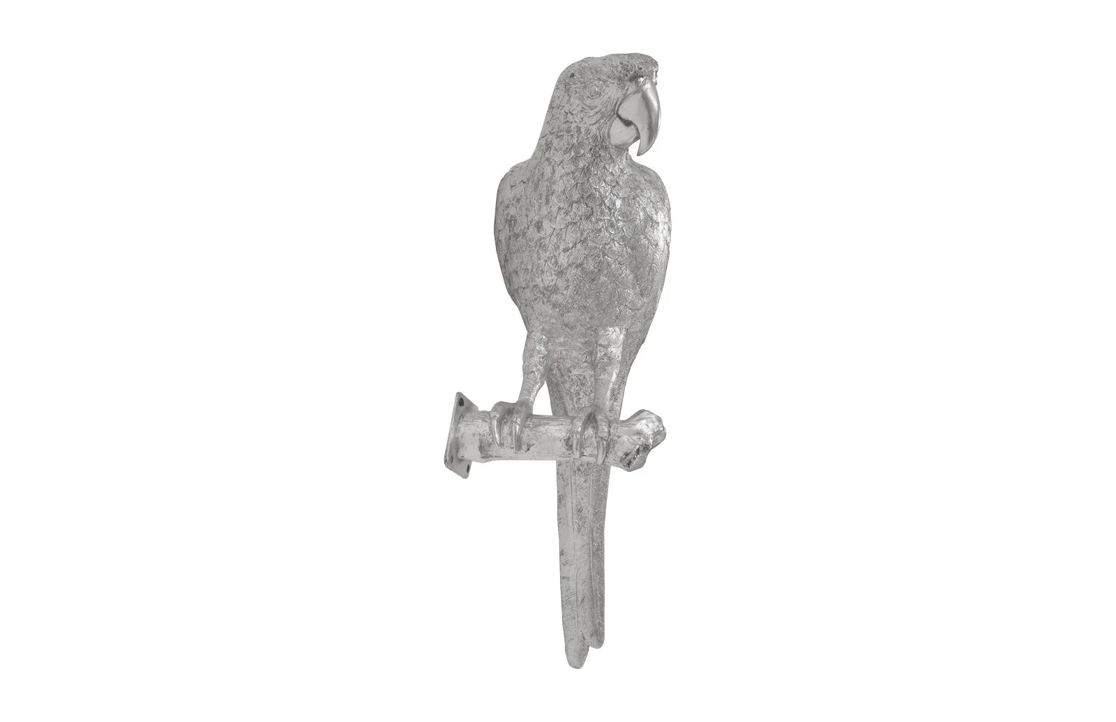 Phillips Collection Parrot Looking Left Wall Art, Resin, Silver Leaf - Image 7
