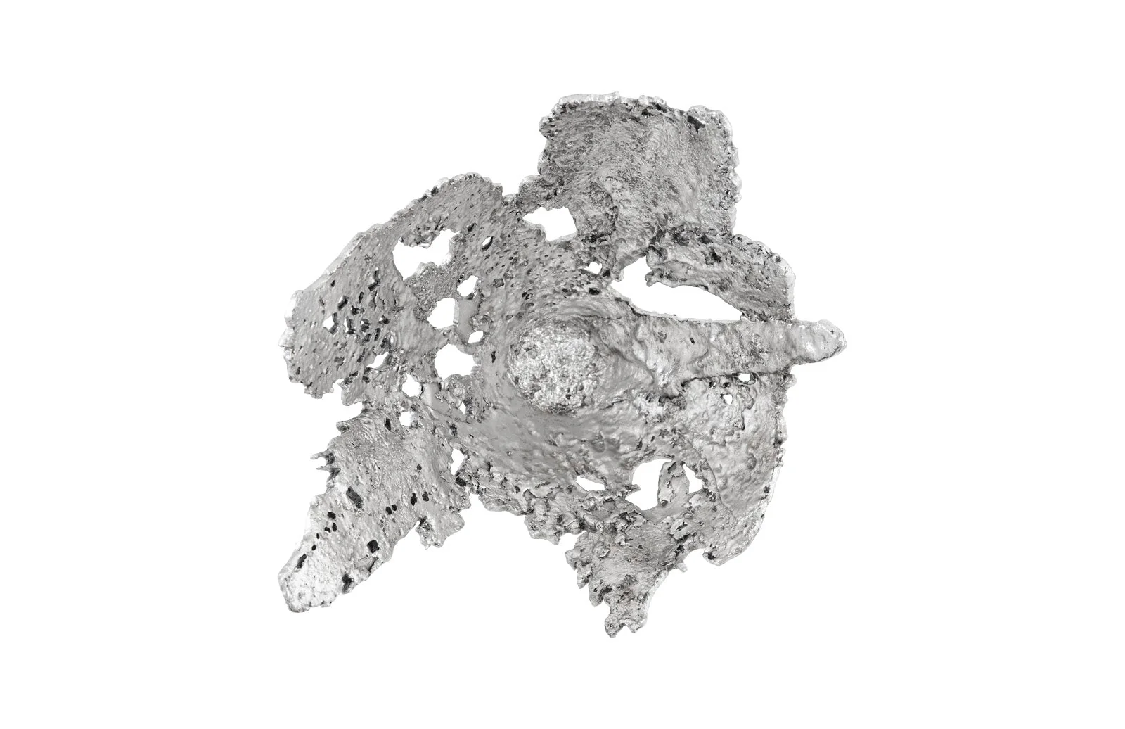 Phillips Collection Perforated Splash Bowl Wall Art, Silver Leaf