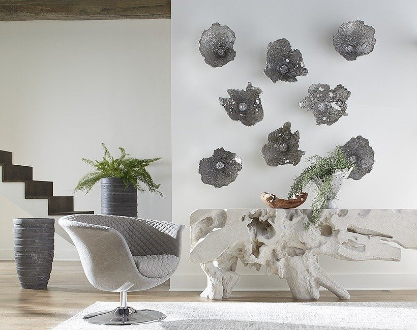 Phillips Collection Perforated Splash Bowl Wall Art, Silver Leaf - Image 2