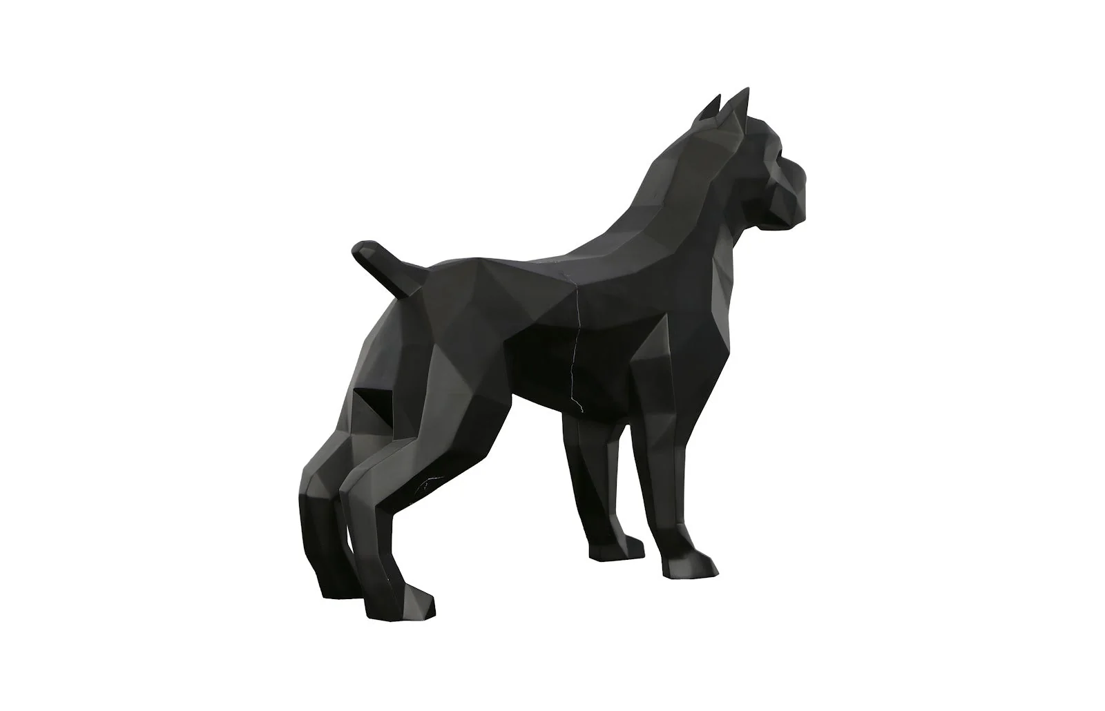 Phillips Collection Pitbull Facet Sculpture, Matte Black - Image 2