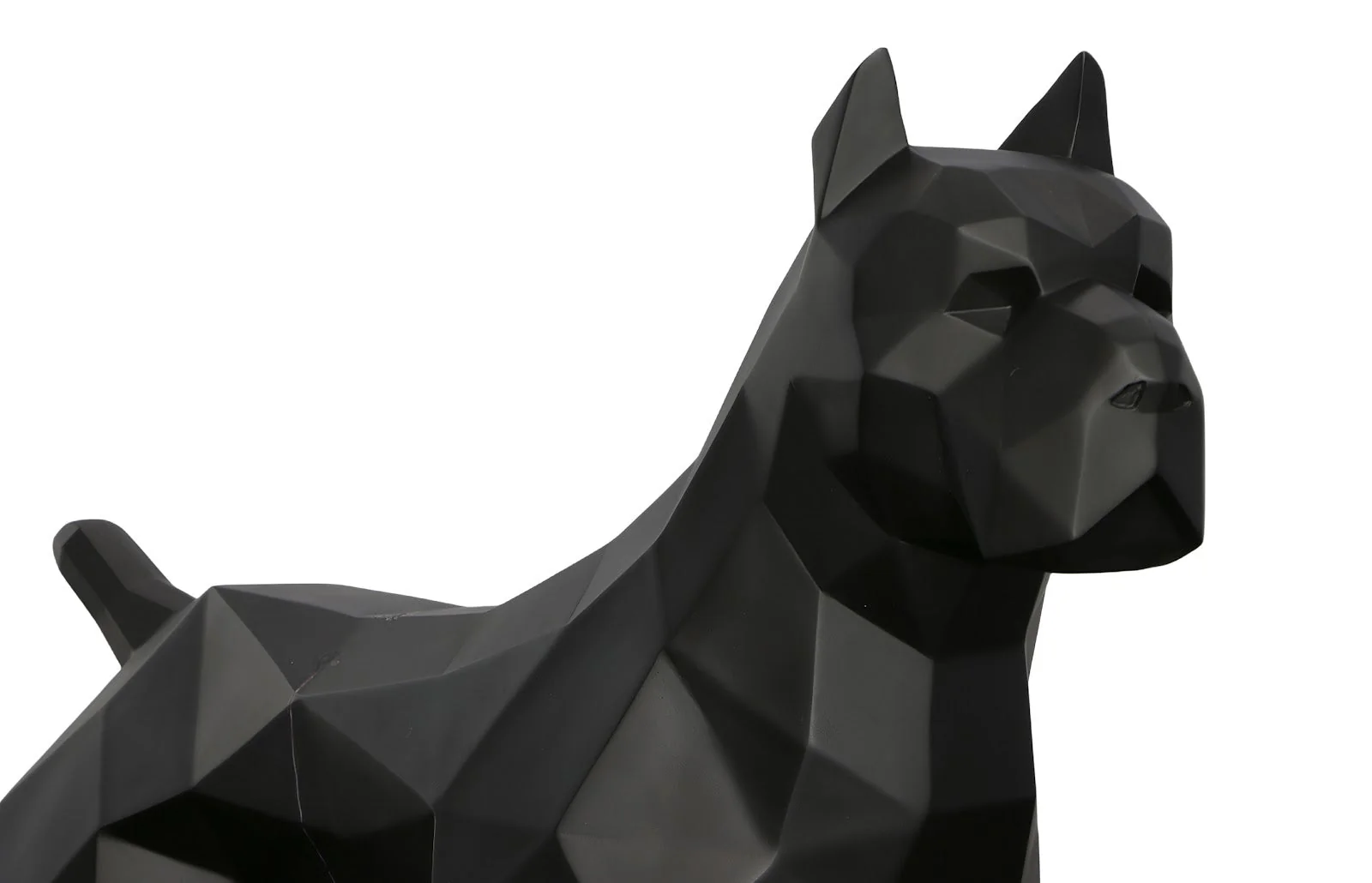 Phillips Collection Pitbull Facet Sculpture, Matte Black - Image 3