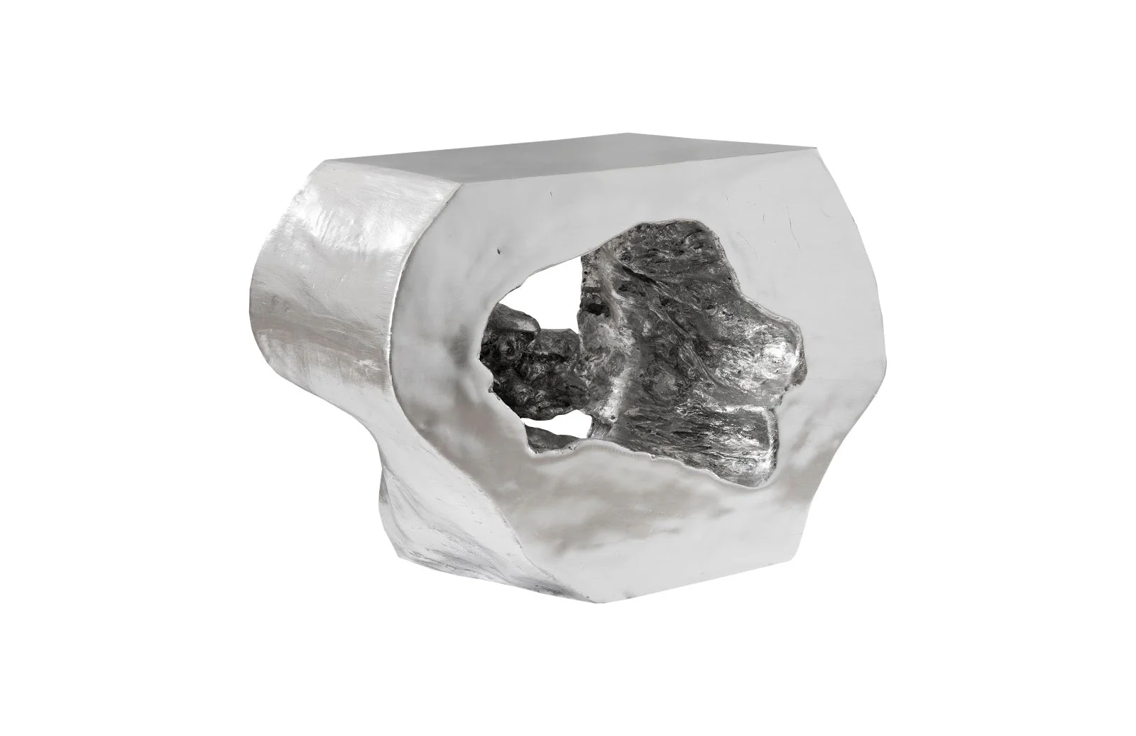 Phillips Collection Plateada Hollow Console, Silver Leaf - Image 3