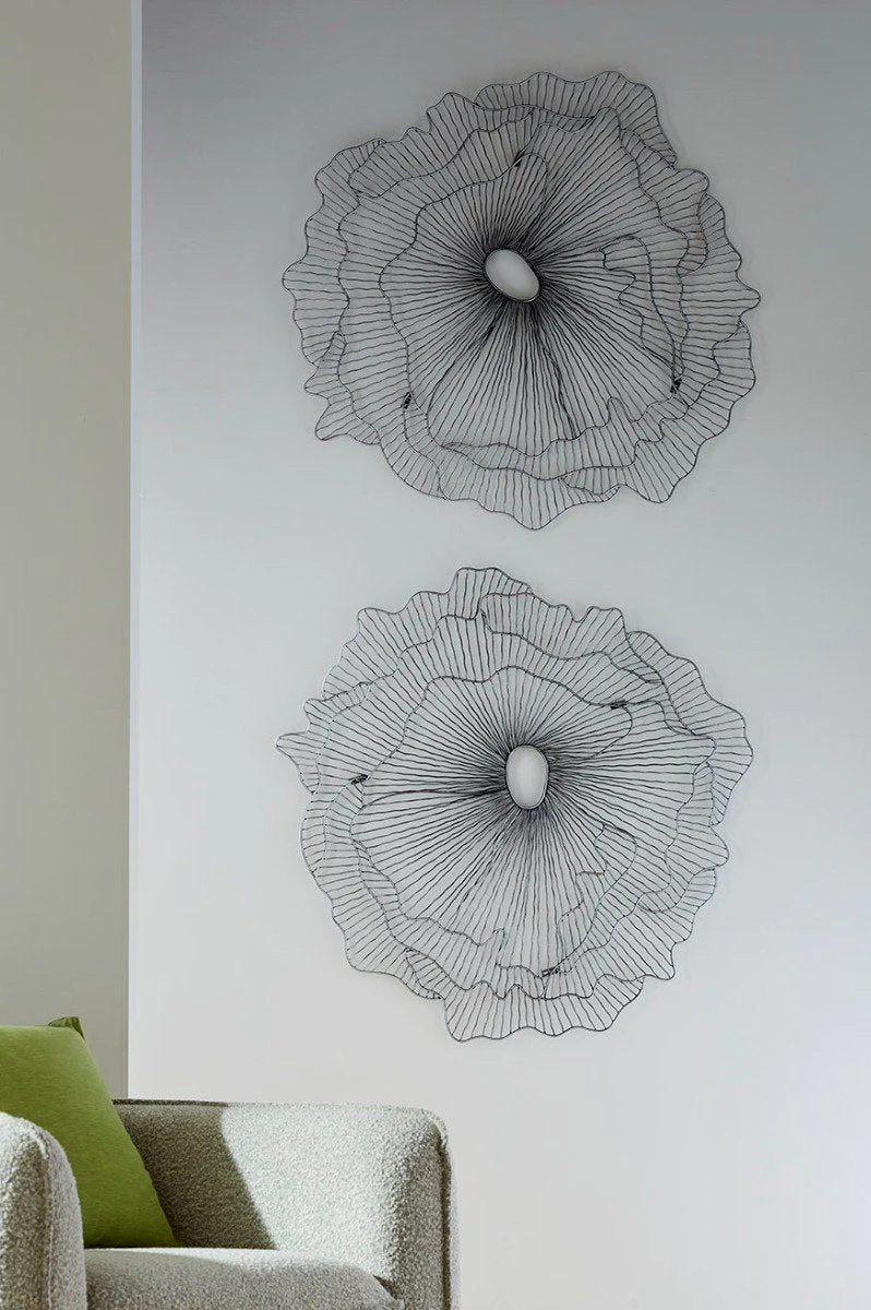 Phillips Collection Poppy Flower Wall Art, Silver/Black, LG - Image 2