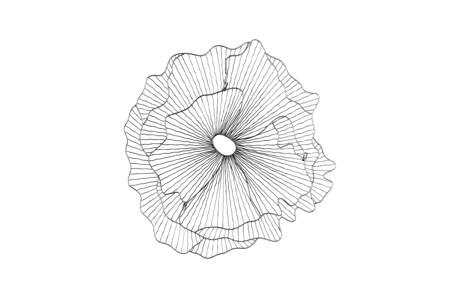 Phillips Collection Poppy Flower Wall Art, Silver/Black, SM