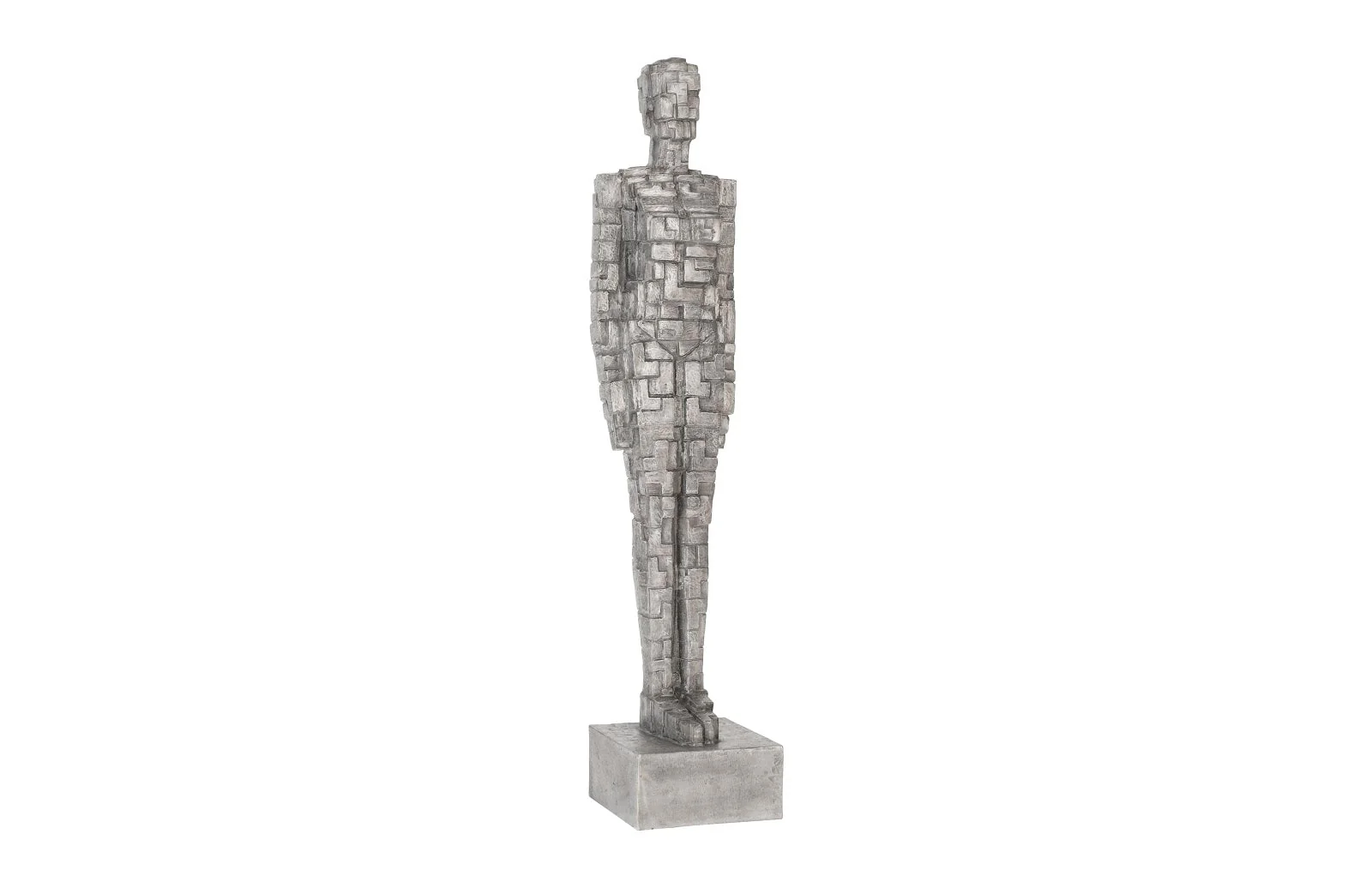 Phillips Collection Puzzle Woman Sculpture, Black/Silver, Aluminum