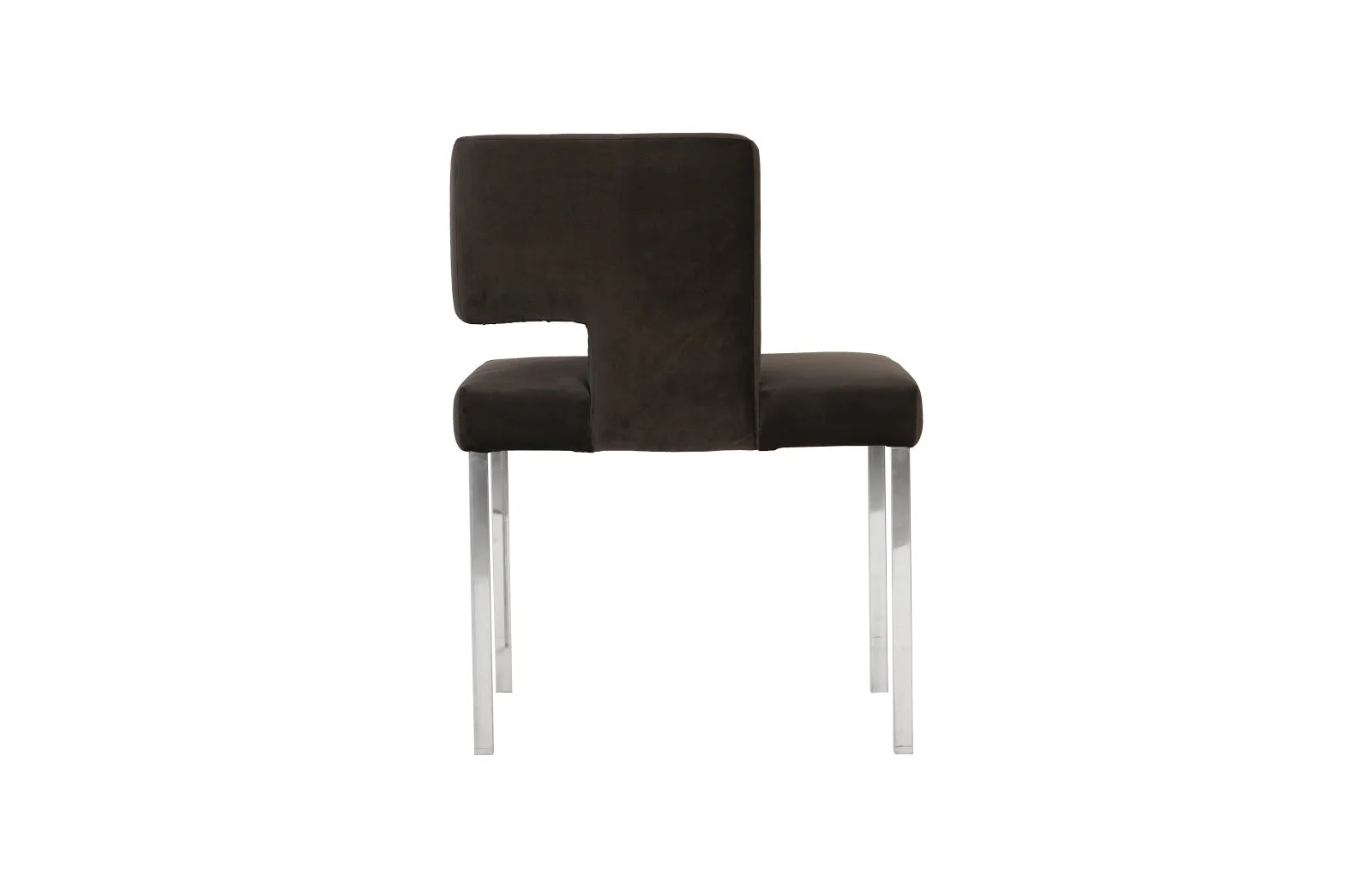 Phillips Collection Raffia Dining Chair, Black, Stainless Steel Legs - Image 2