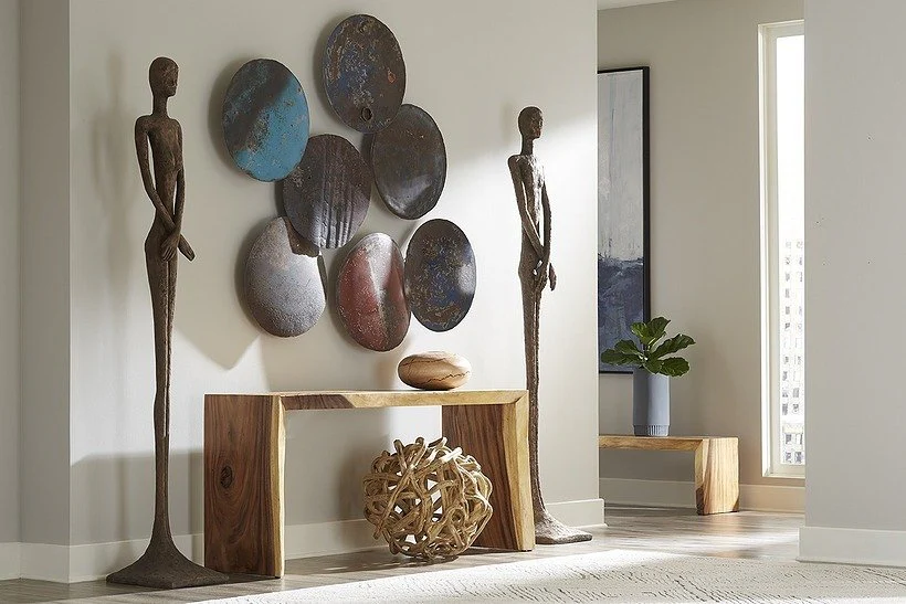 Phillips Collection Reclaimed Oil Drum Wall Disc, Individual Pieces, Assorted Colors and Depths - Image 2