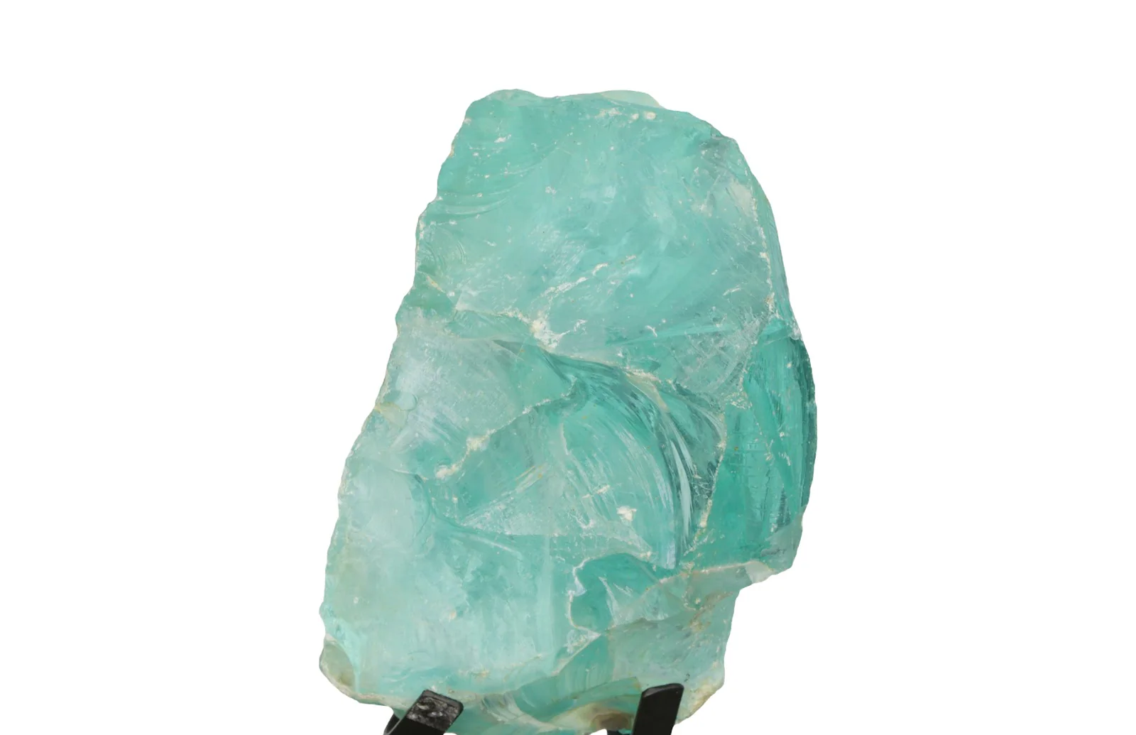 Phillips Collection Refractory Glass Sculpture, Blue, On Base - Image 3