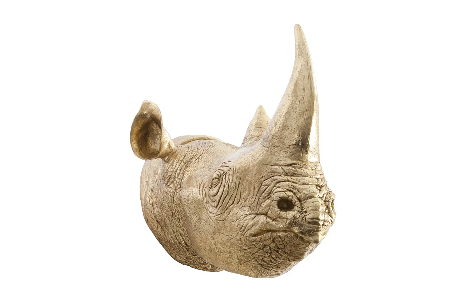 Phillips Collection Rhino Wall Art, Resin, Gold Leaf