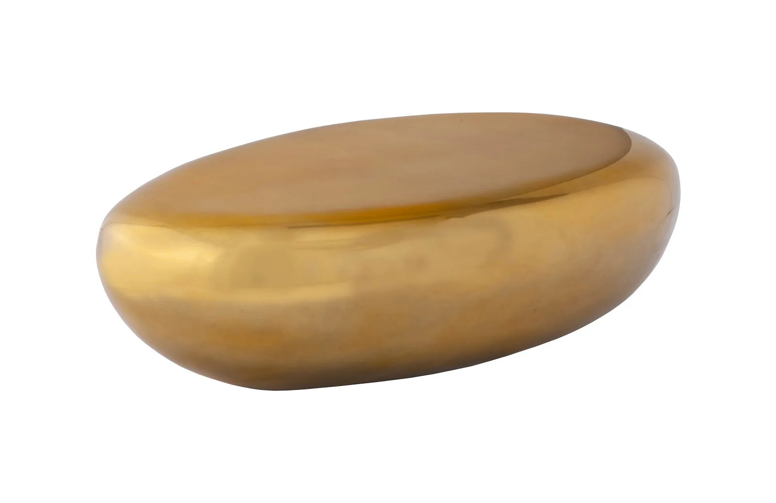 Phillips Collection River Stone Coffee Table, Liquid Gold, Large