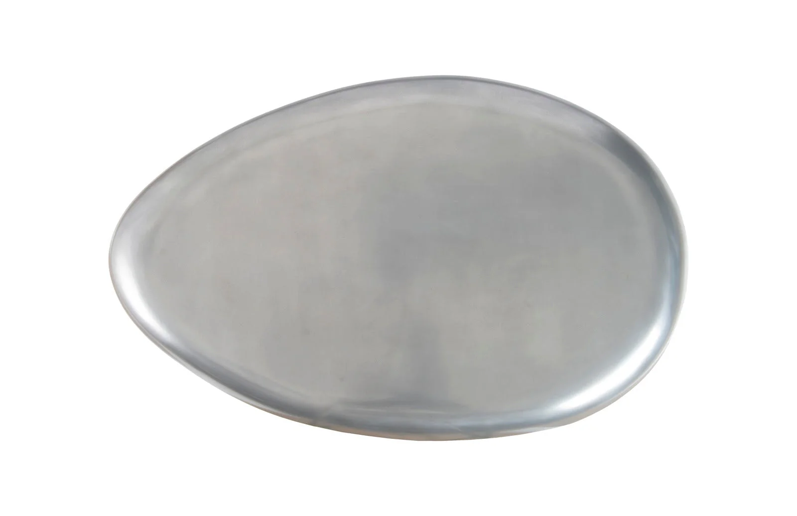 Phillips Collection River Stone Coffee Table, Polished Aluminum, Large - Image 2