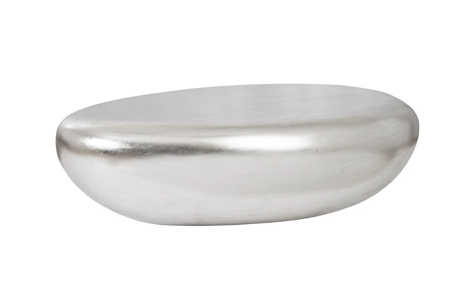Phillips Collection River Stone Coffee Table, Silver Leaf, Large