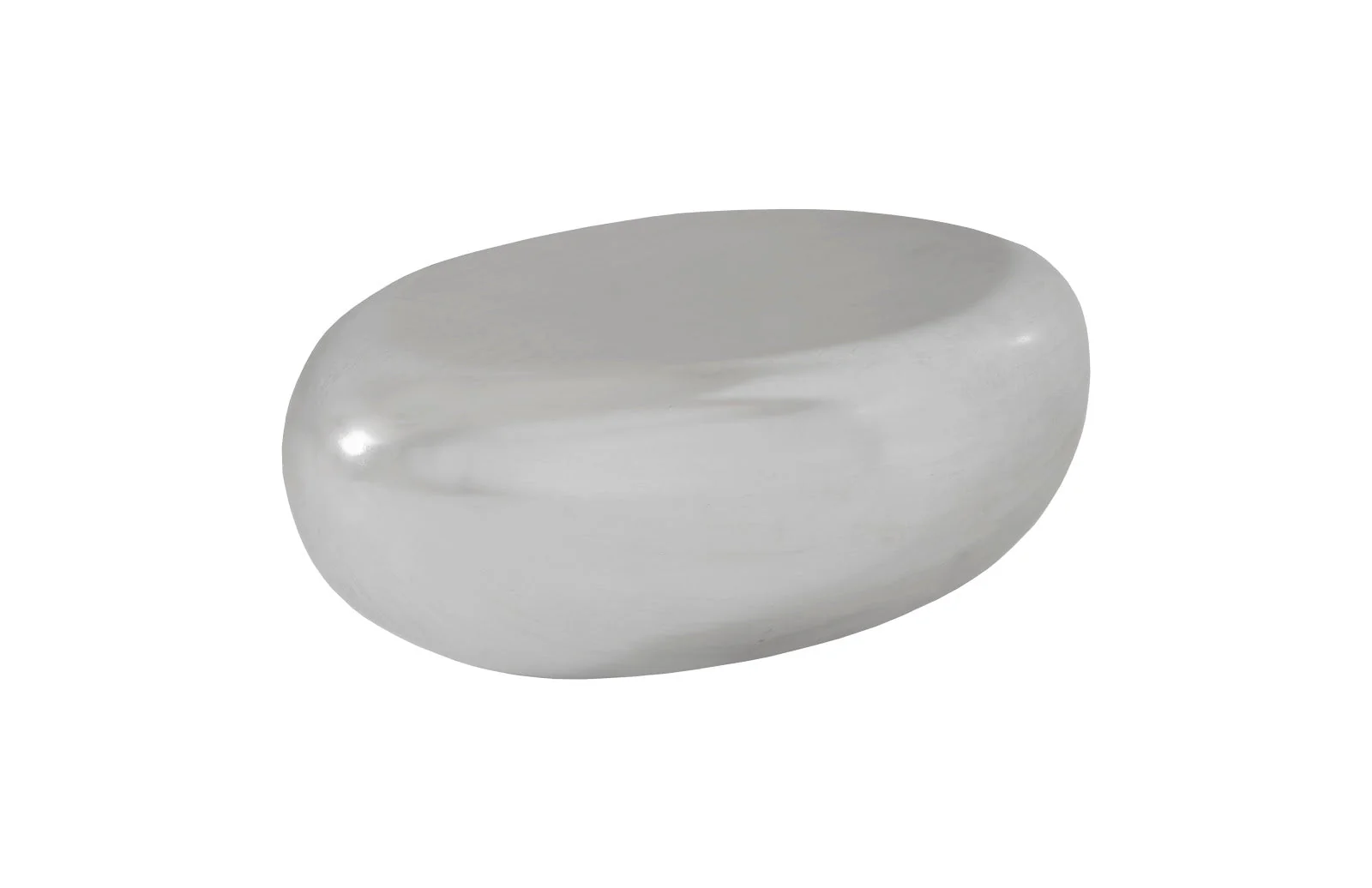 Phillips Collection River Stone Coffee Table, Silver Leaf, Small