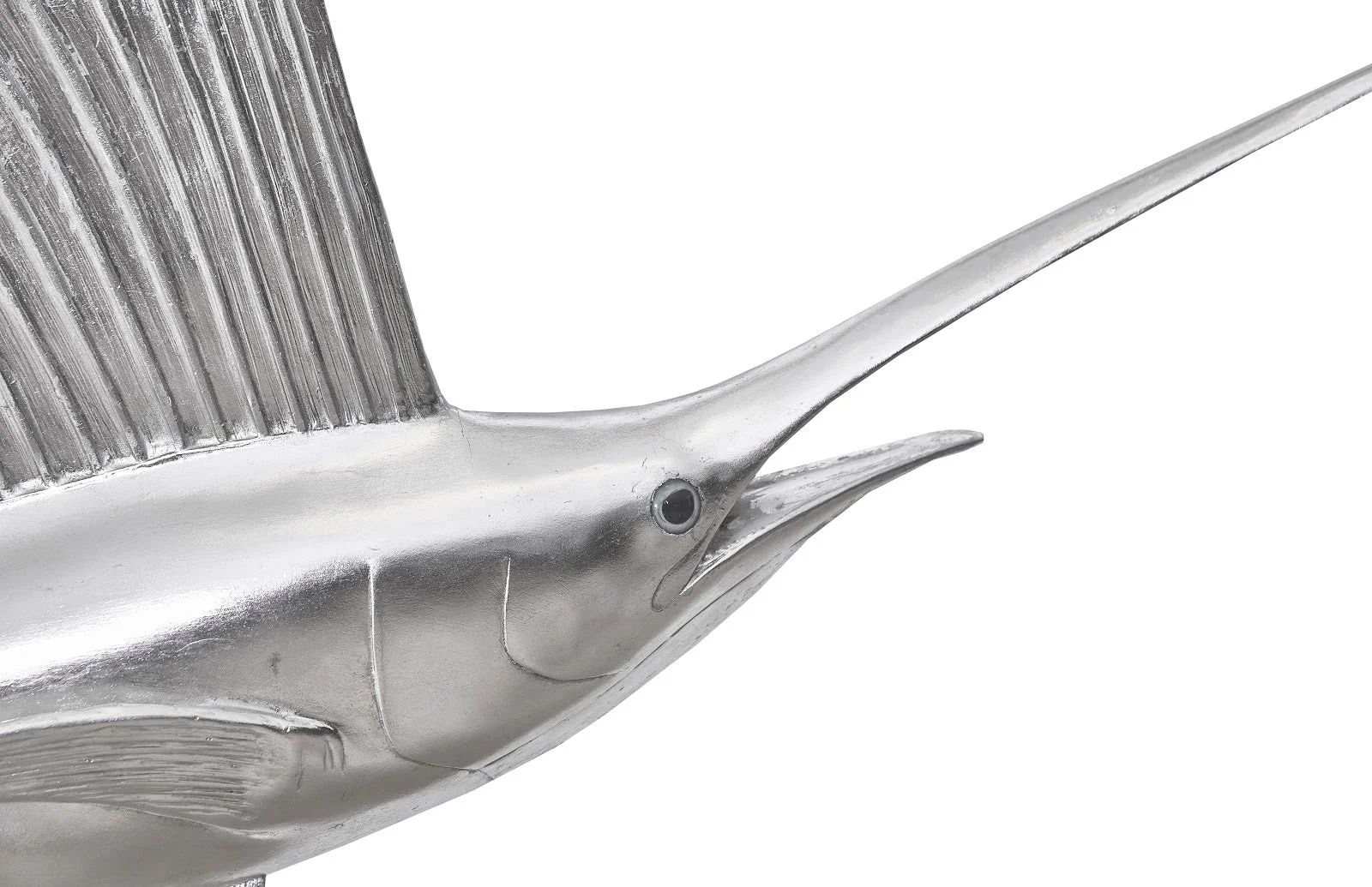 Phillips Collection Sail Fish Wall Sculpture, Resin, Silver Leaf - Image 2