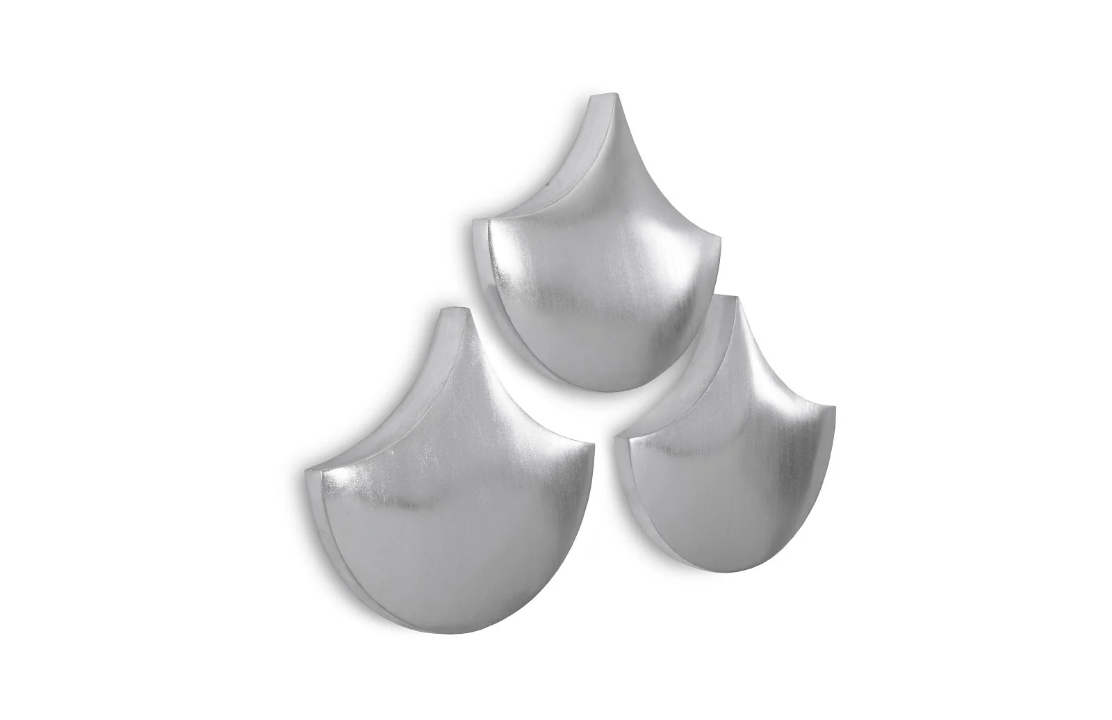 Phillips Collection Scales Wall Tiles, Silver Leaf, Set of 3 - Image 2