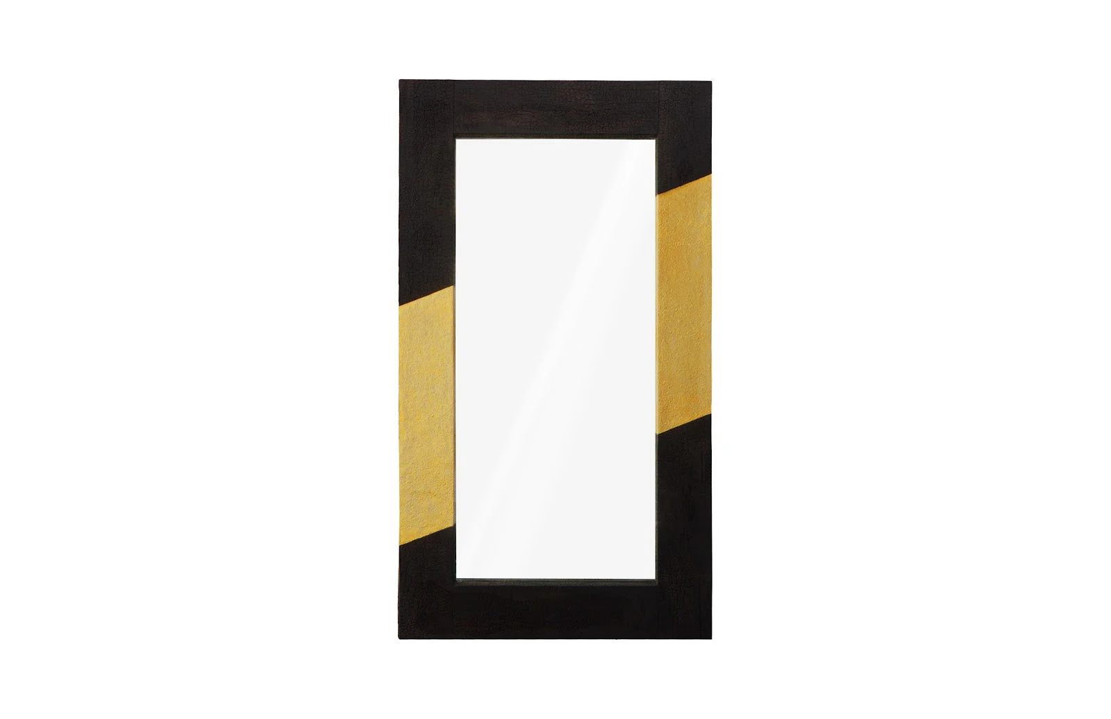Phillips Collection Scorched Mirror, Rectangle, Black and Gold Leaf
