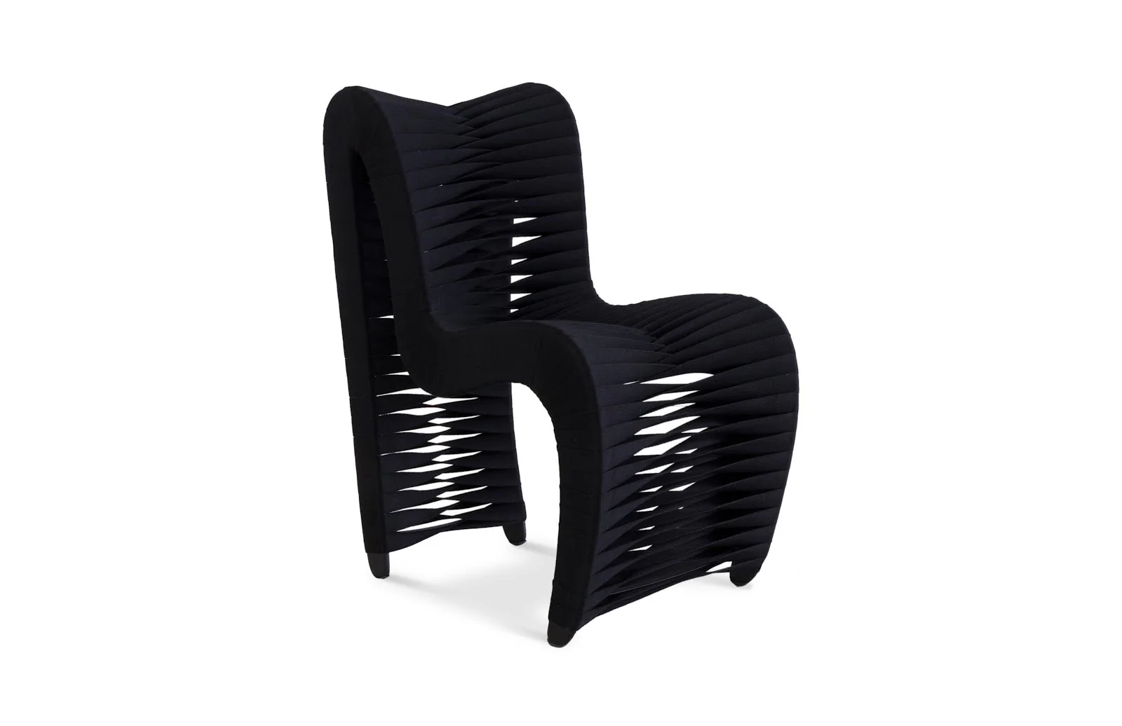 Phillips Collection Seat Belt Dining Chair, Black/Black