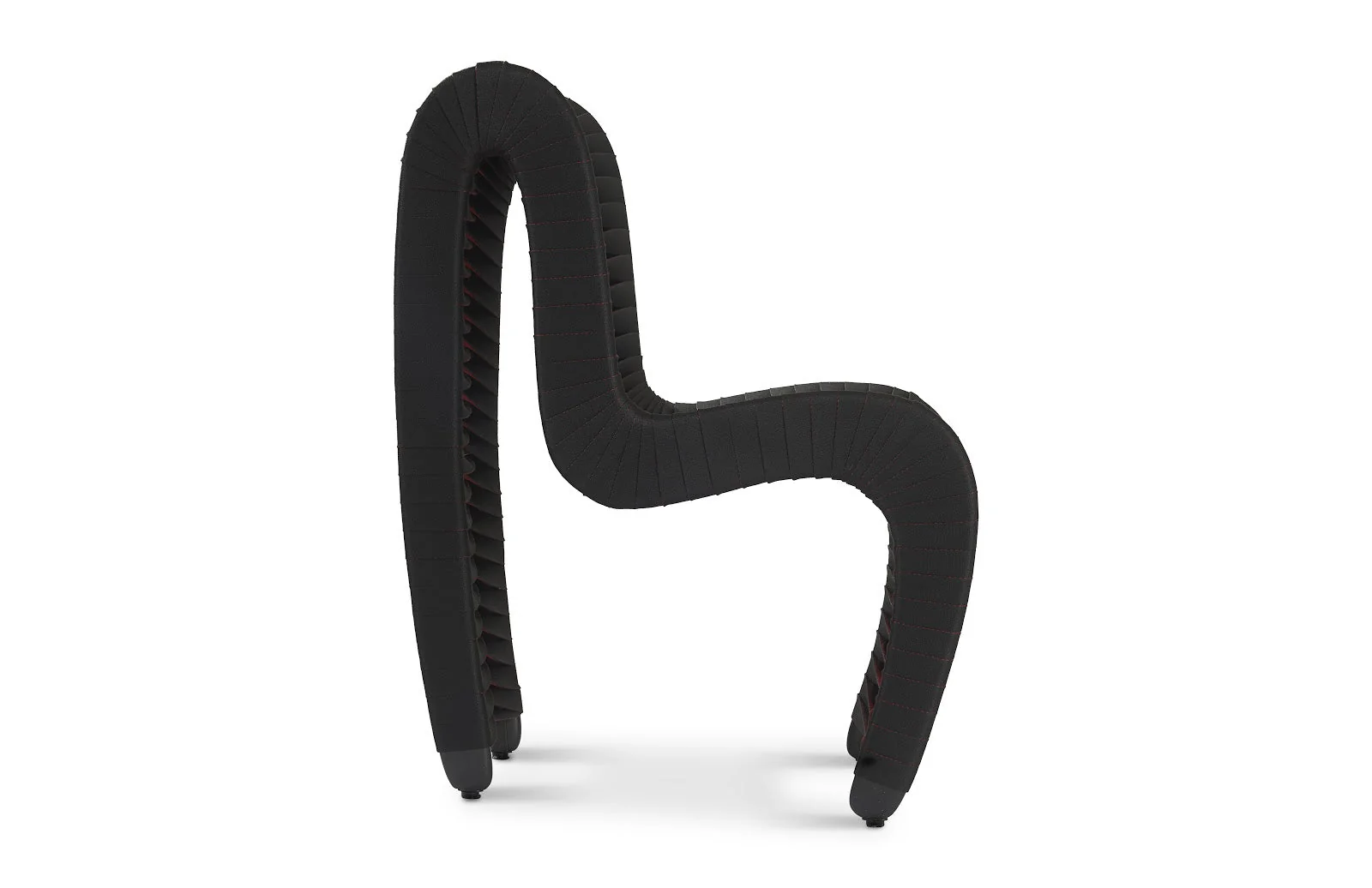 Phillips Collection Seat Belt Dining Chair, Black/Red - Image 2