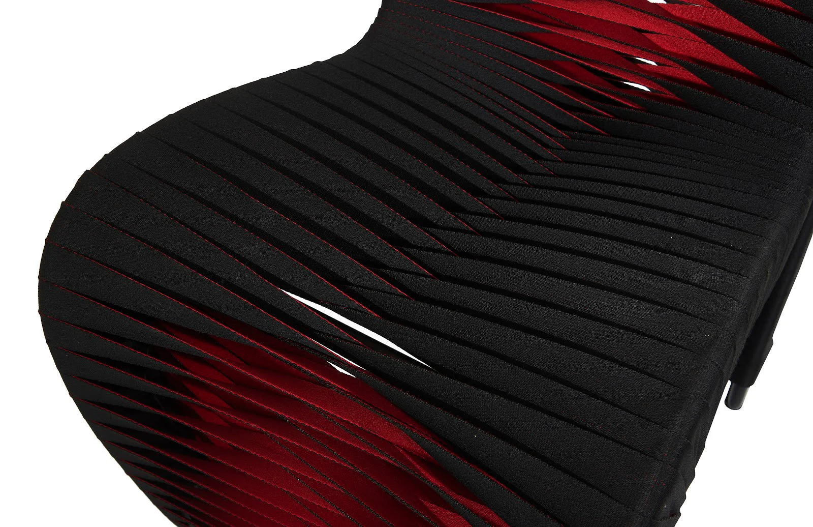 Phillips Collection Seat Belt Dining Chair, Black/Red - Image 5