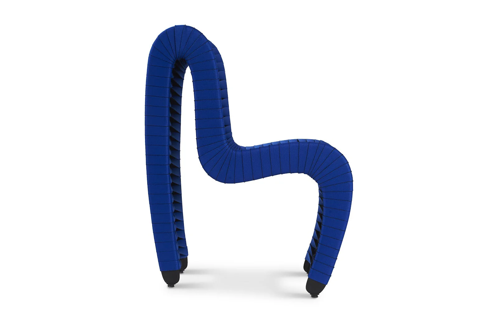 Phillips Collection Seat Belt Dining Chair, Blue/Black - Image 5