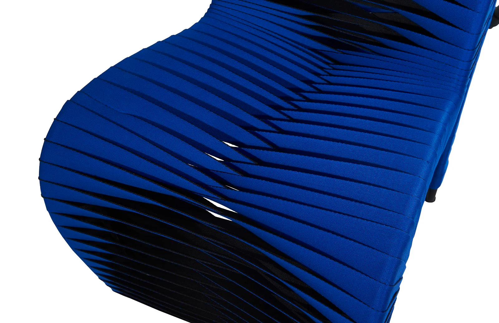 Phillips Collection Seat Belt Dining Chair, Blue/Black - Image 6