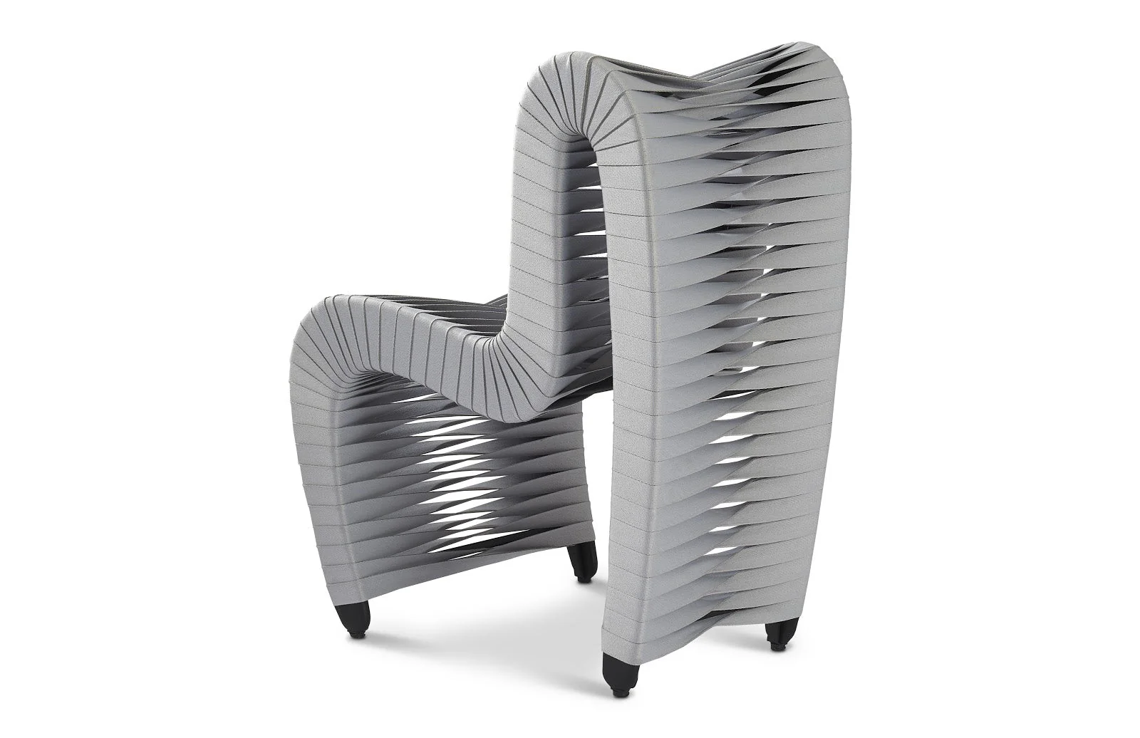 Phillips Collection Seat Belt Dining Chair, Gray/Gray - Image 2
