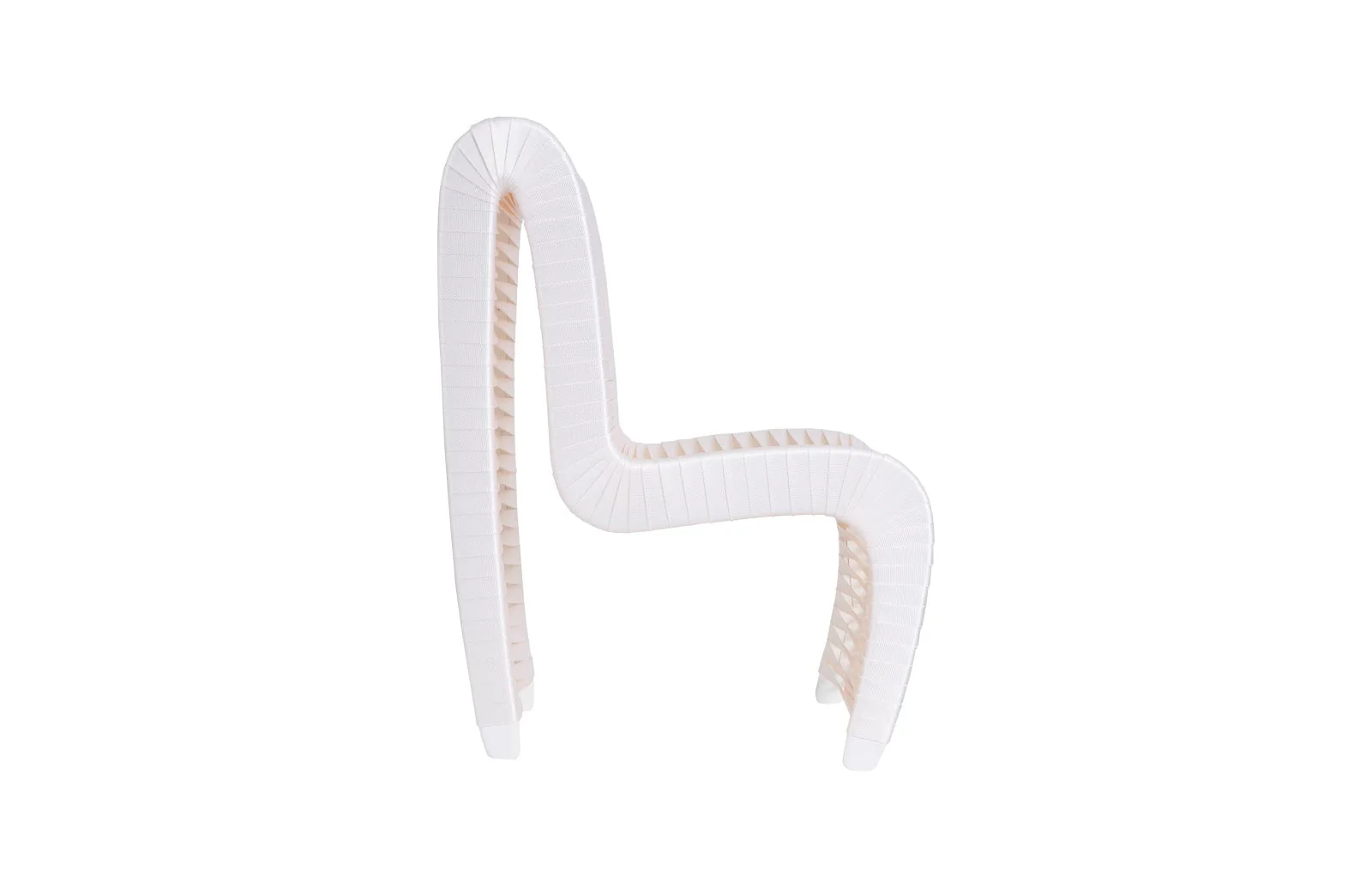 Phillips Collection Seat Belt Dining Chair, High Back, White/Off-White - Image 2