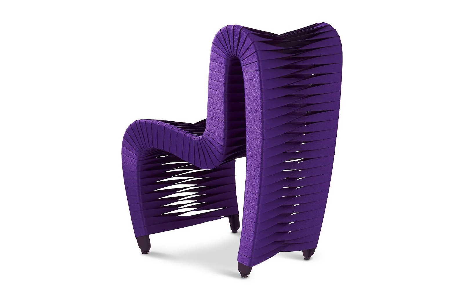 Phillips Collection Seat Belt Dining Chair, Purple - Image 2